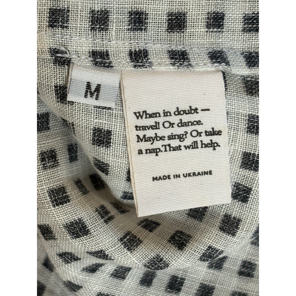 Sleeper NWT Gingham Linen Atlanta Midi Dress Medium - Picture 8 of 9